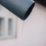 Downspout on a house
