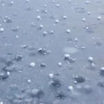 Hailstones after a storm