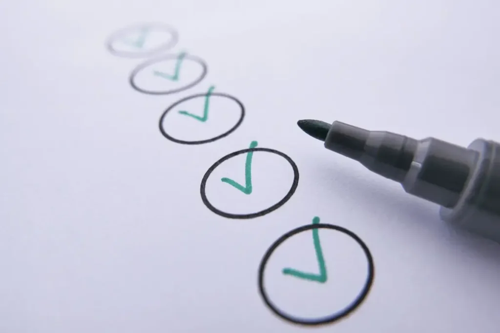 Checklist for a written roof inspection report
