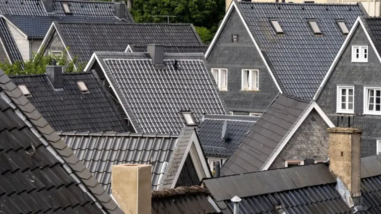 Dark architectural shingle roofs after a roof replacement in Duluth, MN